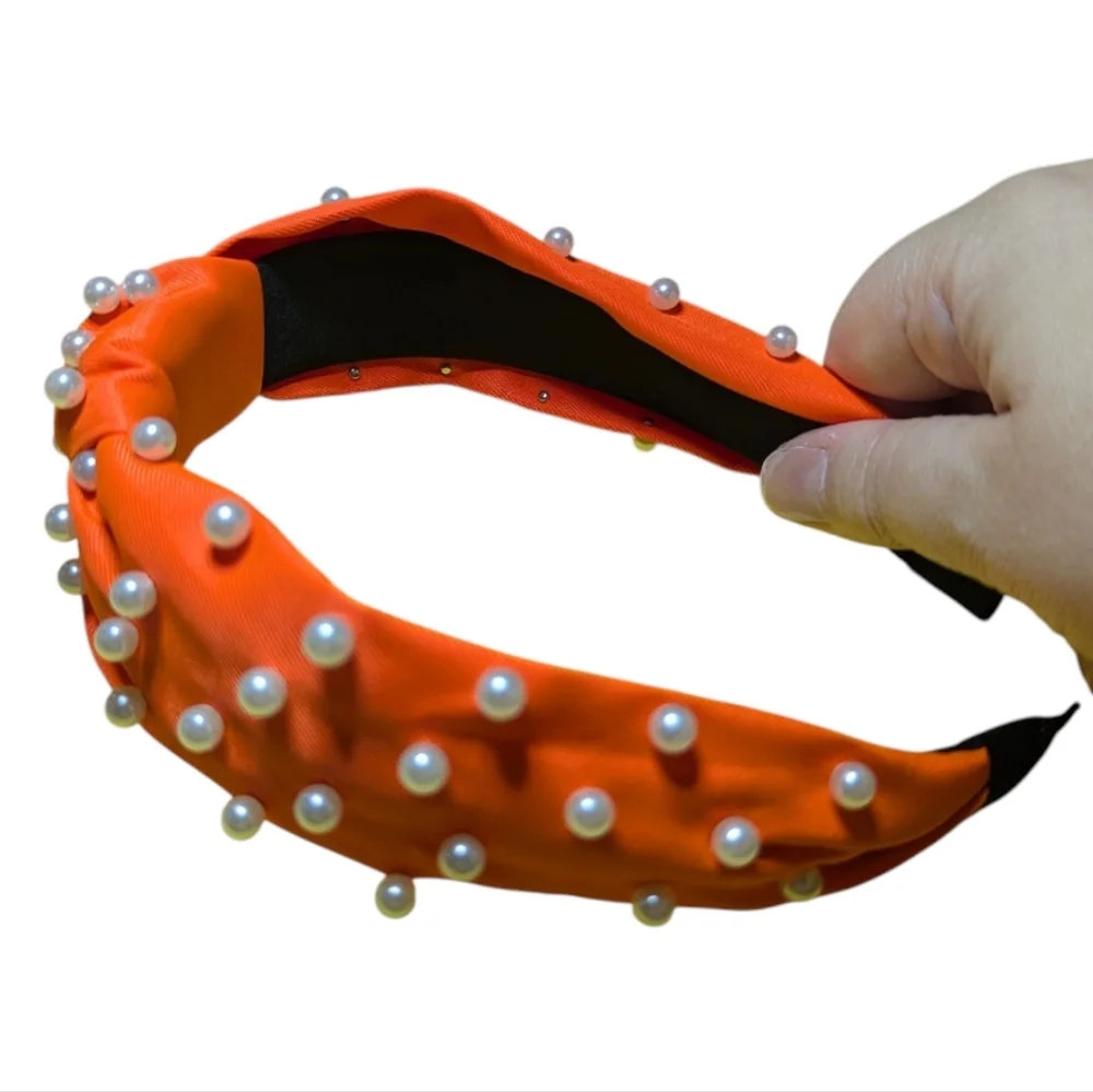 Women's Knot Headband Faux Pearl Embellished NEW